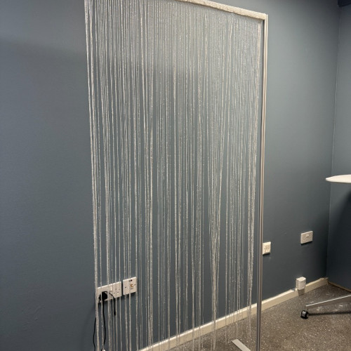 Decorative  Sparkling Sting Curtains - SILVER