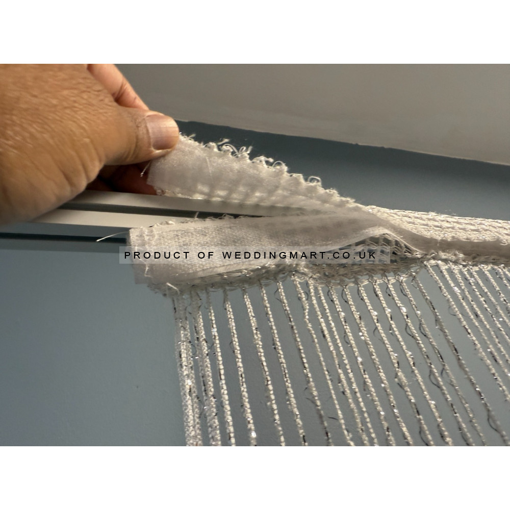 Decorative  Sparkling Sting Curtains - WHITE