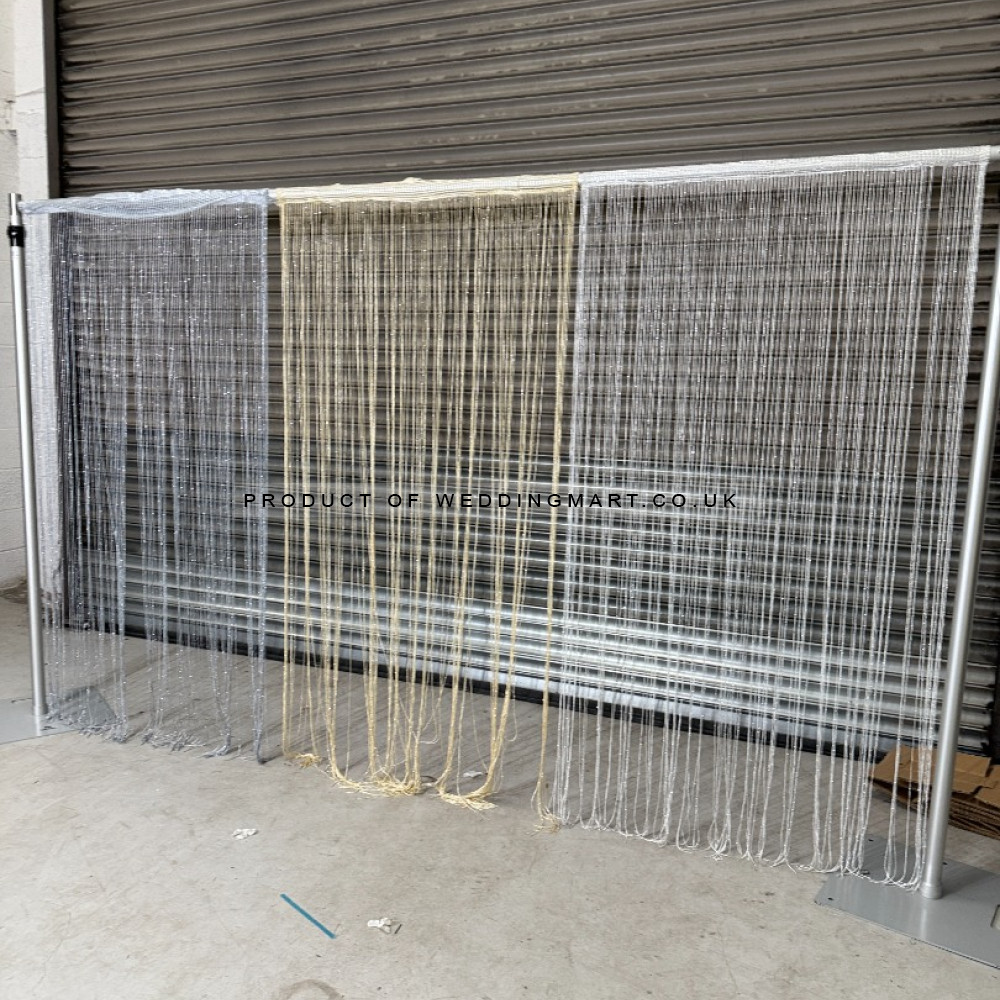 Decorative  Sparkling Sting Curtains - WHITE – Wholesale Wedding Backdrop Accessories for Wedding Decorators | WeddingMart