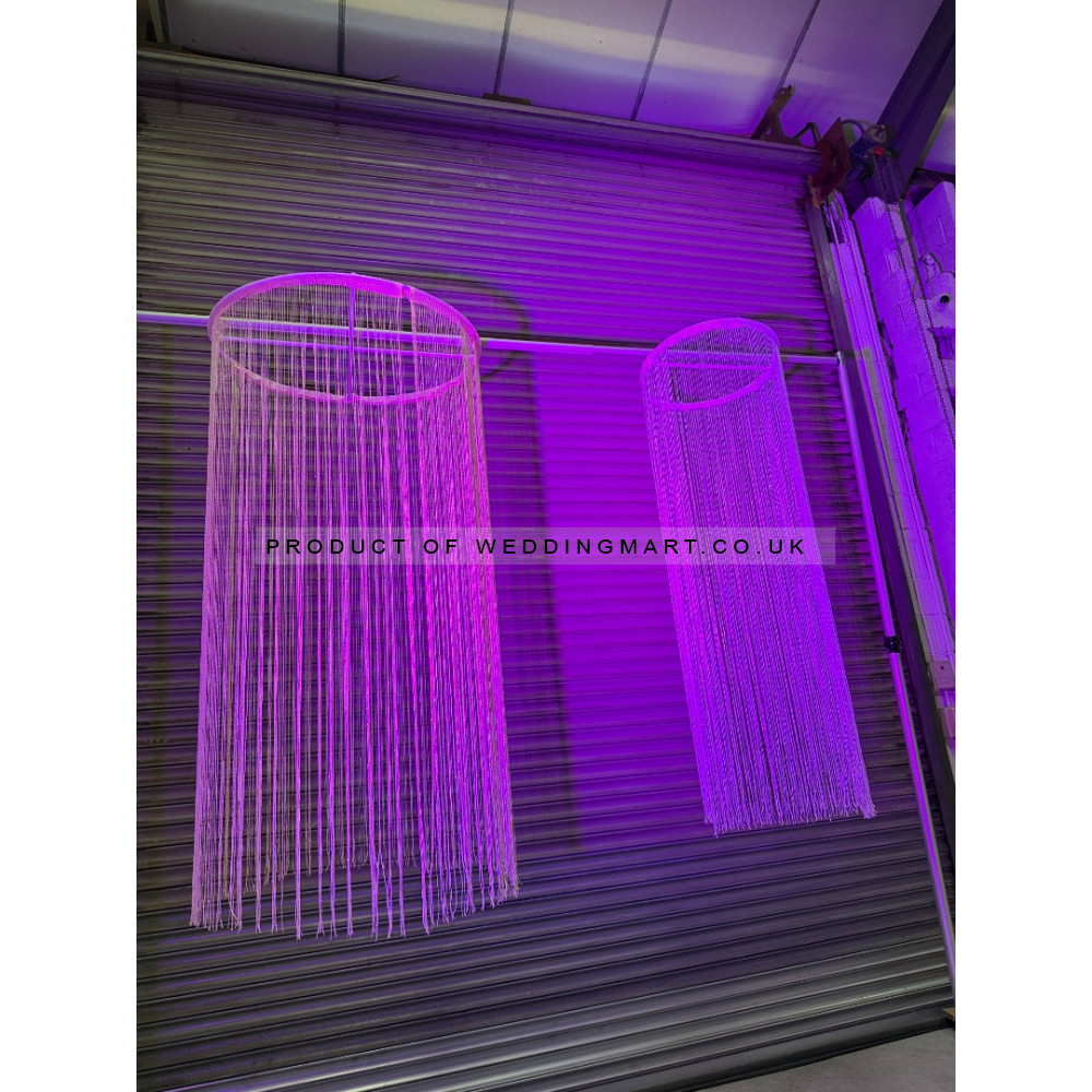 Decorative  Sparkling Sting Curtains - WHITE