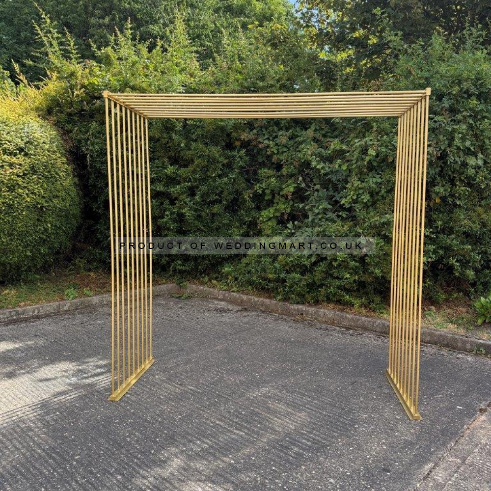 200cm 3D Elegant Wedding Arch Frames - ARX-24022G – Wholesale Elegant Wedding Arch Frames for Wedding Decorators | WeddingMart