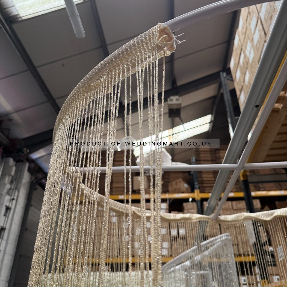 60cm Budget Ceiling Metal Hanging Hoop Frame - White – Wholesale Accessories for Wedding Decorators | WeddingMart