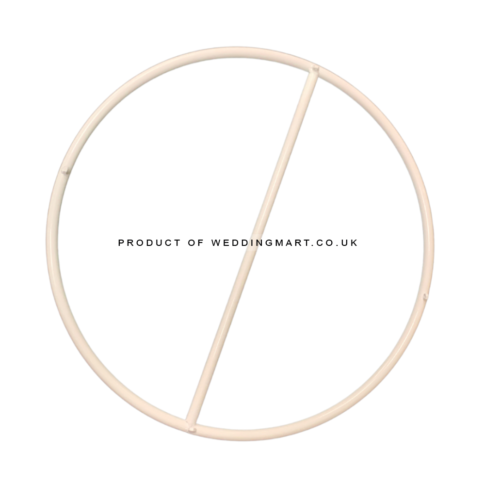 60cm Budget Ceiling Metal Hanging Hoop Frame - White – Wholesale Accessories for Wedding Decorators | WeddingMart