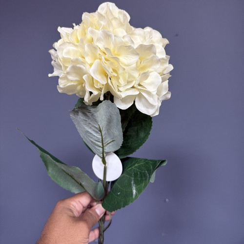 68cm Artificial Giant Hydrangea Stem - Champhagne