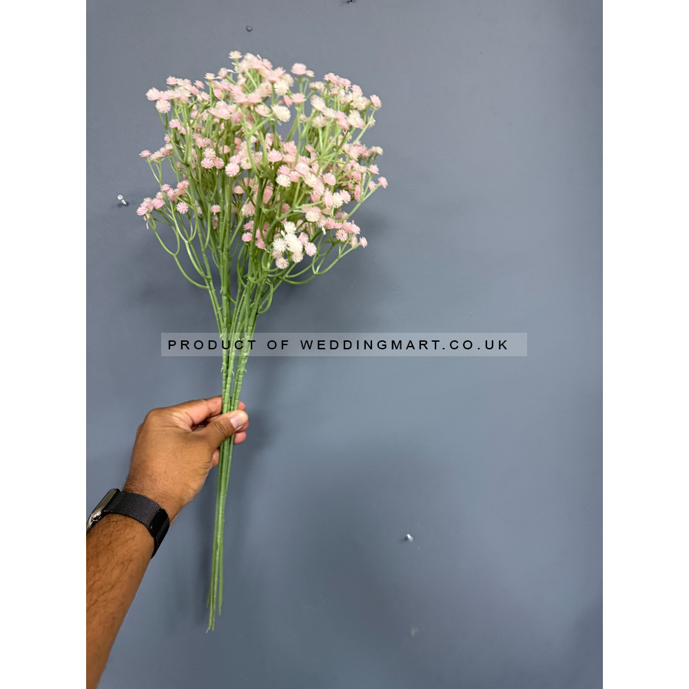 Artificial Pink Baby's Breath Gypsophila - Pack of 5