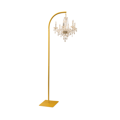 Semi Round Freestanding Chandelier Hanger Stand - Gold