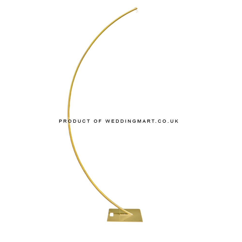 Half Moon Curvy Freestanding Chandelier Hanger Stand - Gold