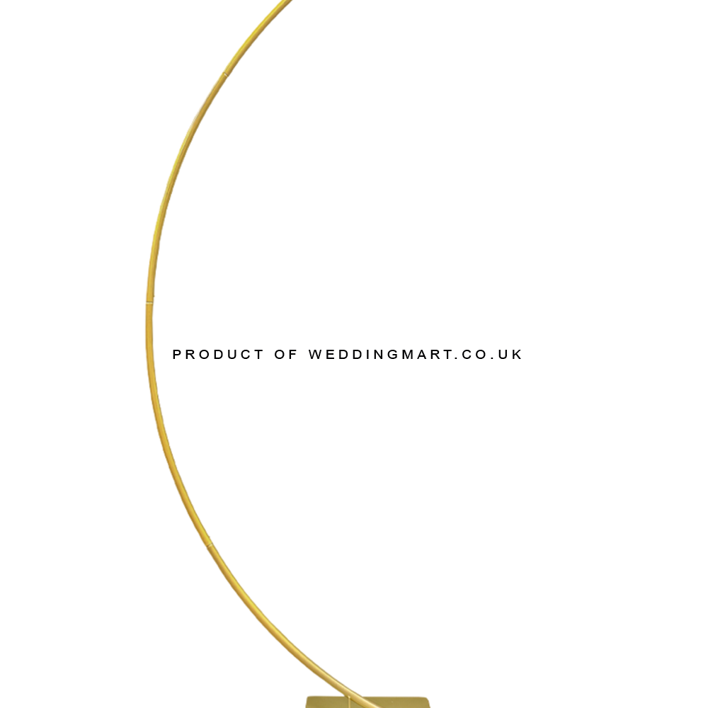 Half Moon Curvy Freestanding Chandelier Hanger Stand - Gold