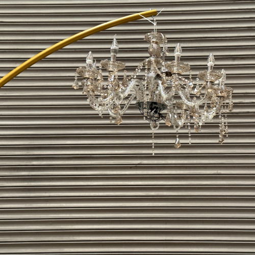 Half Moon Curvy Freestanding Chandelier Hanger Stand Gold wedding décor