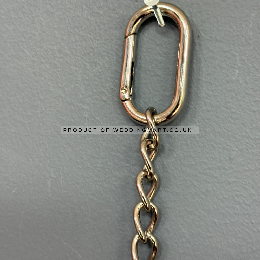 100cm metal hanging chain with carabiner clip and hook for backdrop décor and signage display