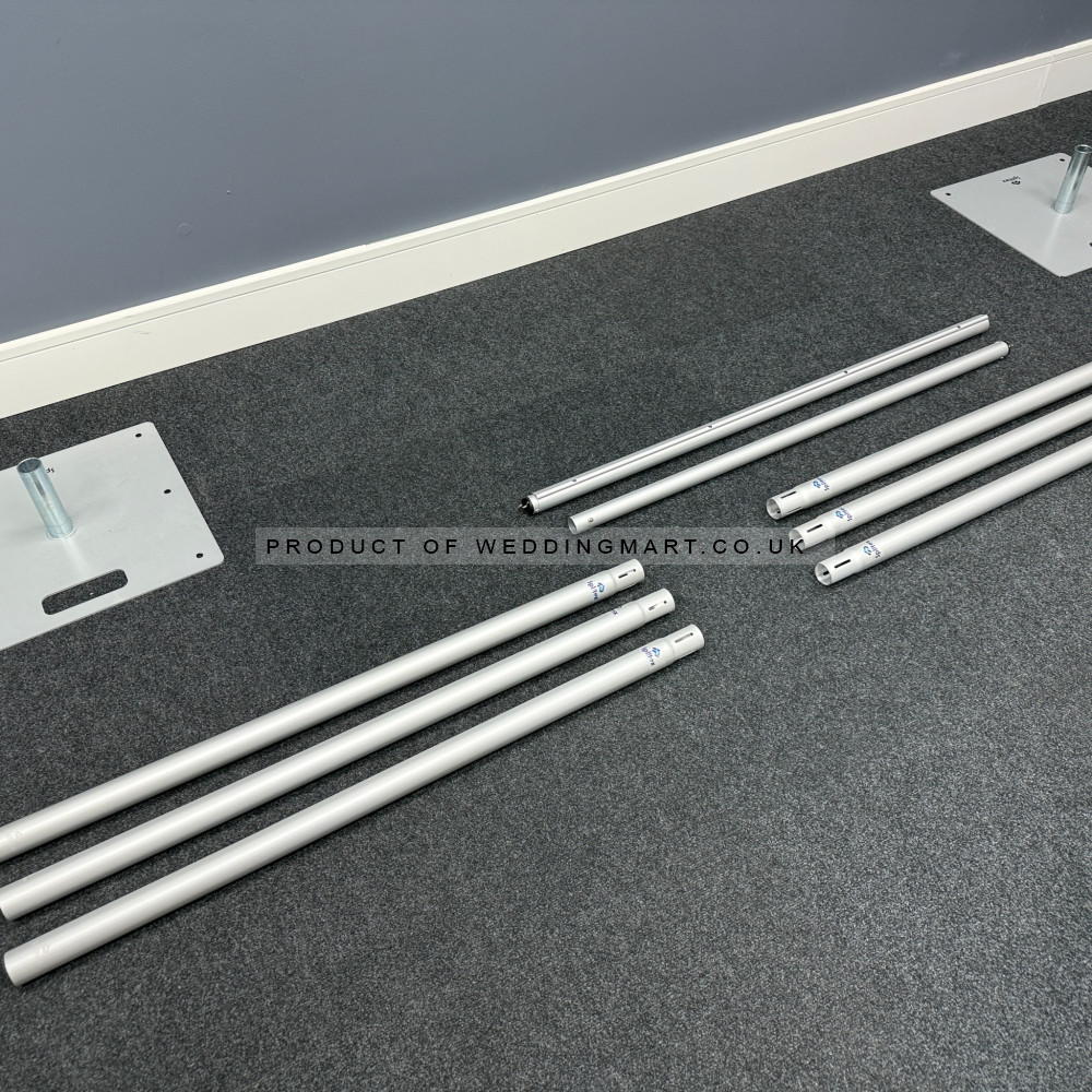 Splitex Portable Sectional Pipe & Drape Kit – 3m Multi-Height Backdrop System – Wholesale Pipe and Drape Kits for Wedding Decorators | WeddingMart