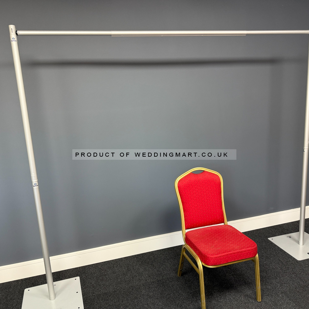 Splitex Portable Sectional Pipe & Drape Kit – 3m Multi-Height Backdrop System – Wholesale Pipe and Drape Kits for Wedding Decorators | WeddingMart