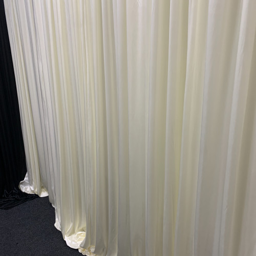 9m (w) x 3m (h) Wedding Backdrop Curtain - IVORY – Wholesale Silk Backdrop Curtains for Wedding Decorators | WeddingMart