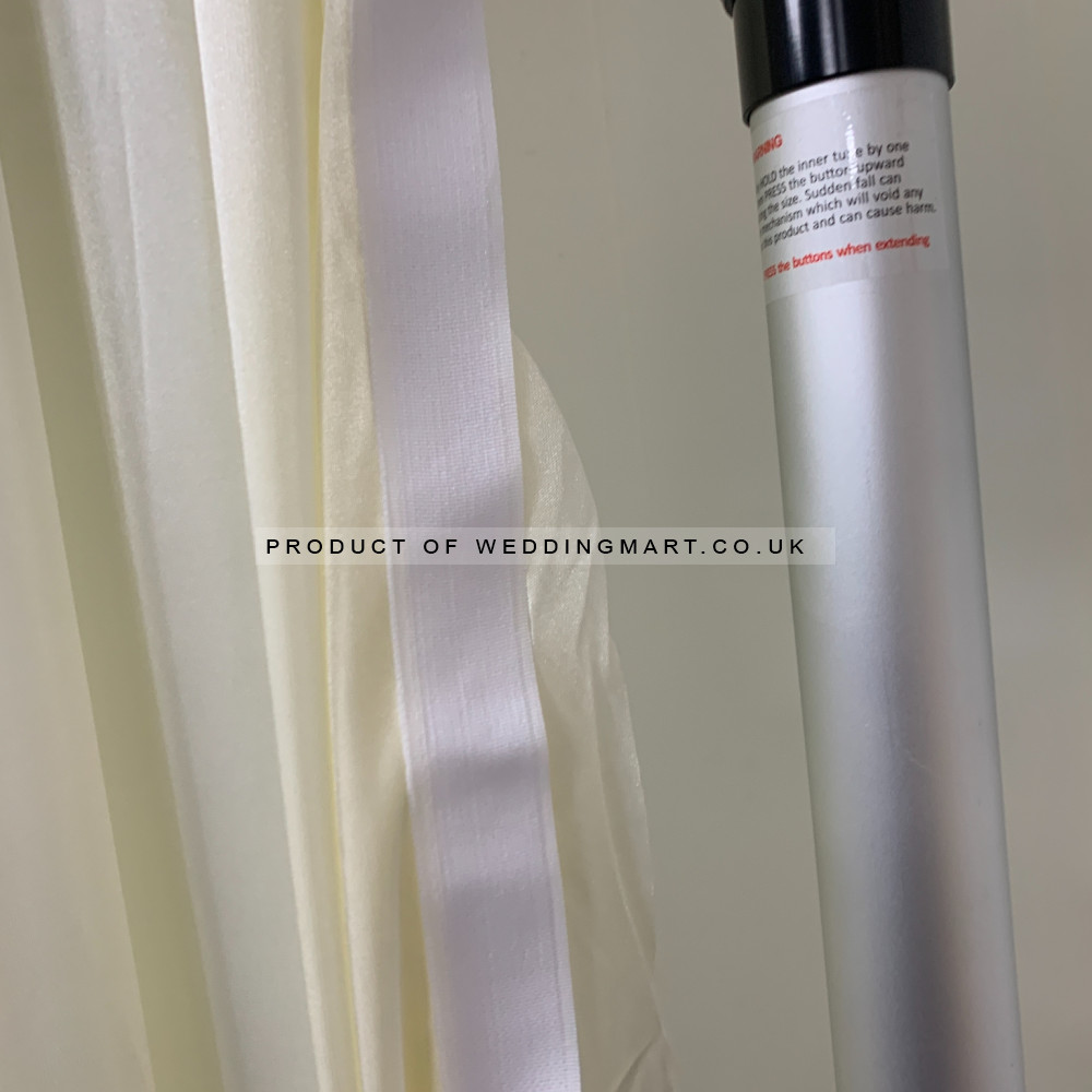 9m (w) x 3m (h) Wedding Backdrop Curtain - IVORY – Wholesale Silk Backdrop Curtains for Wedding Decorators | WeddingMart