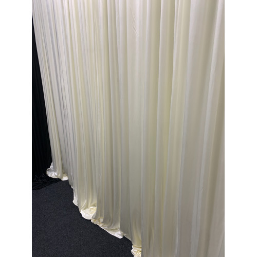 Ivory Wedding Backdrop Curtain – 9m Wide x 3m High