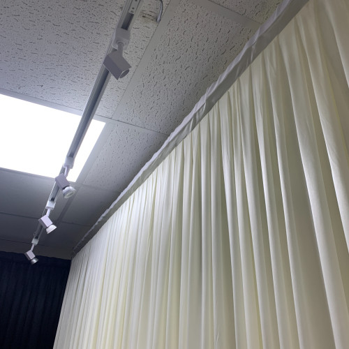 9m (w) x 3m (h) Wedding Backdrop Curtain - IVORY – Wholesale Silk Backdrop Curtains for Wedding Decorators | WeddingMart