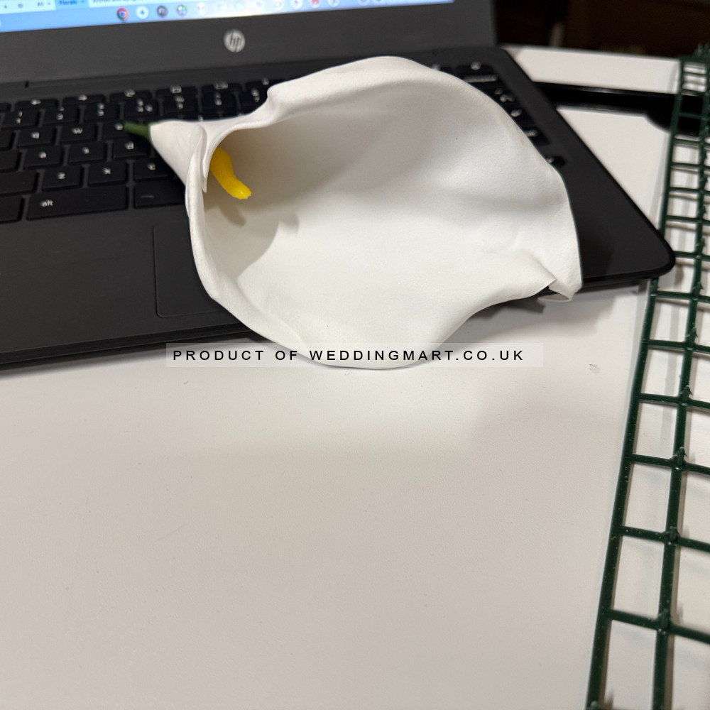 20cm Artificial Calla Lily Flower Heads - White (Pack of 12)