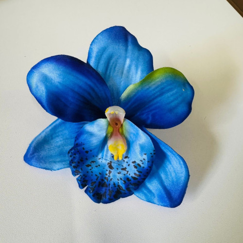 Artificial Orchid Flower Head  (Pack of 24) - Blue – Wholesale Artificial Orchid Flower Heads for Wedding Decorators | WeddingMart