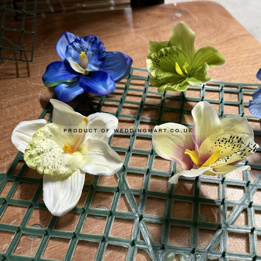 Artificial Orchid Flower Head  (Pack of 24) - Green – Wholesale Artificial Orchid Flower Heads for Wedding Decorators | WeddingMart