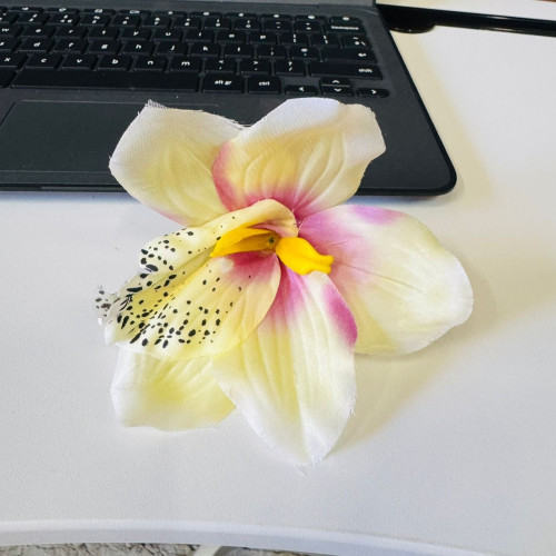 Artificial Orchid Flower Head  (Pack of 24) - IVORY – Wholesale Artificial Orchid Flower Heads for Wedding Decorators | WeddingMart