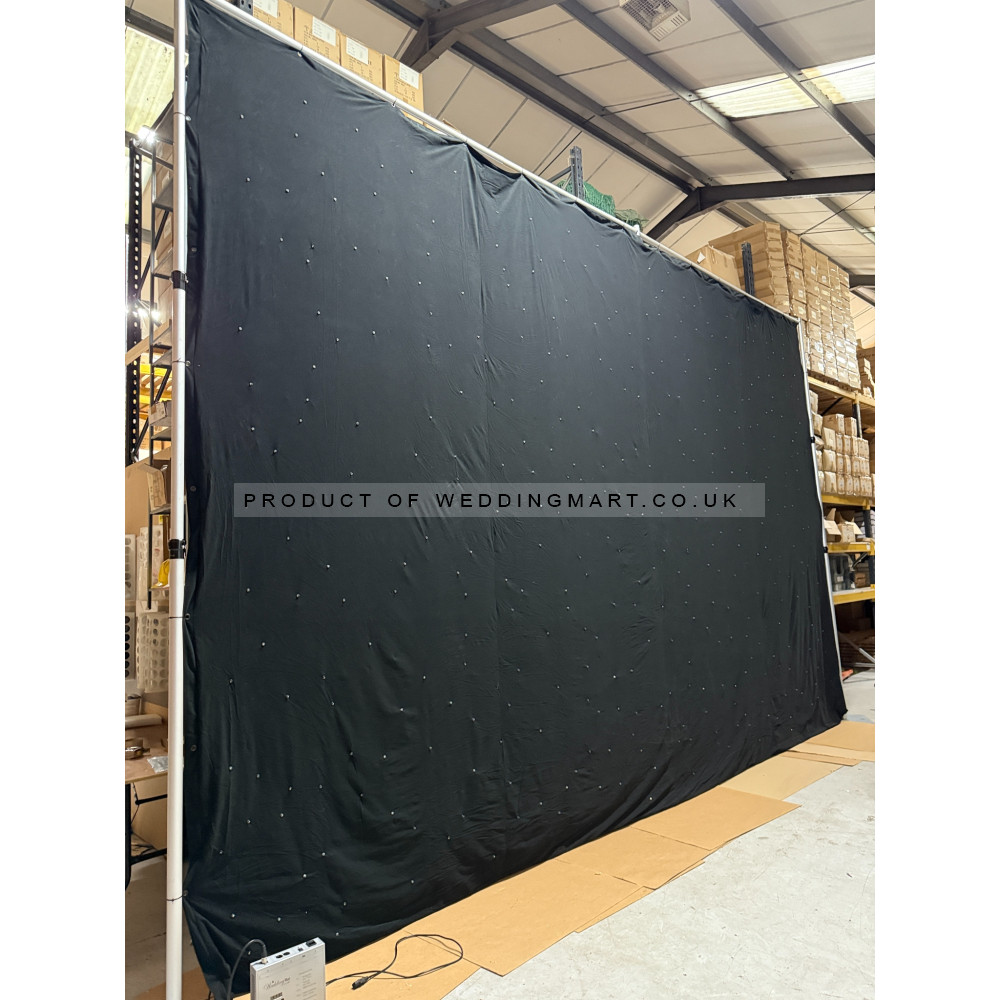 REFURBISHED - 6Mx4M Black LED Starlight Backdrop - ICE White LEDs