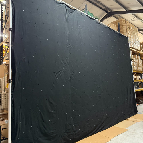 REFURBISHED - 6Mx4M Black LED Starlight Backdrop - ICE White LEDs