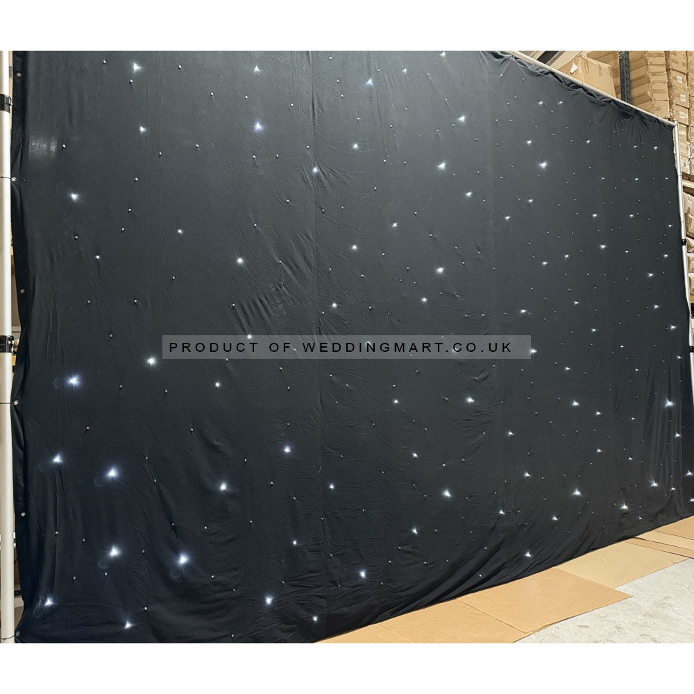 REFURBISHED - 6Mx4M Black LED Starlight Backdrop - ICE White LEDs
