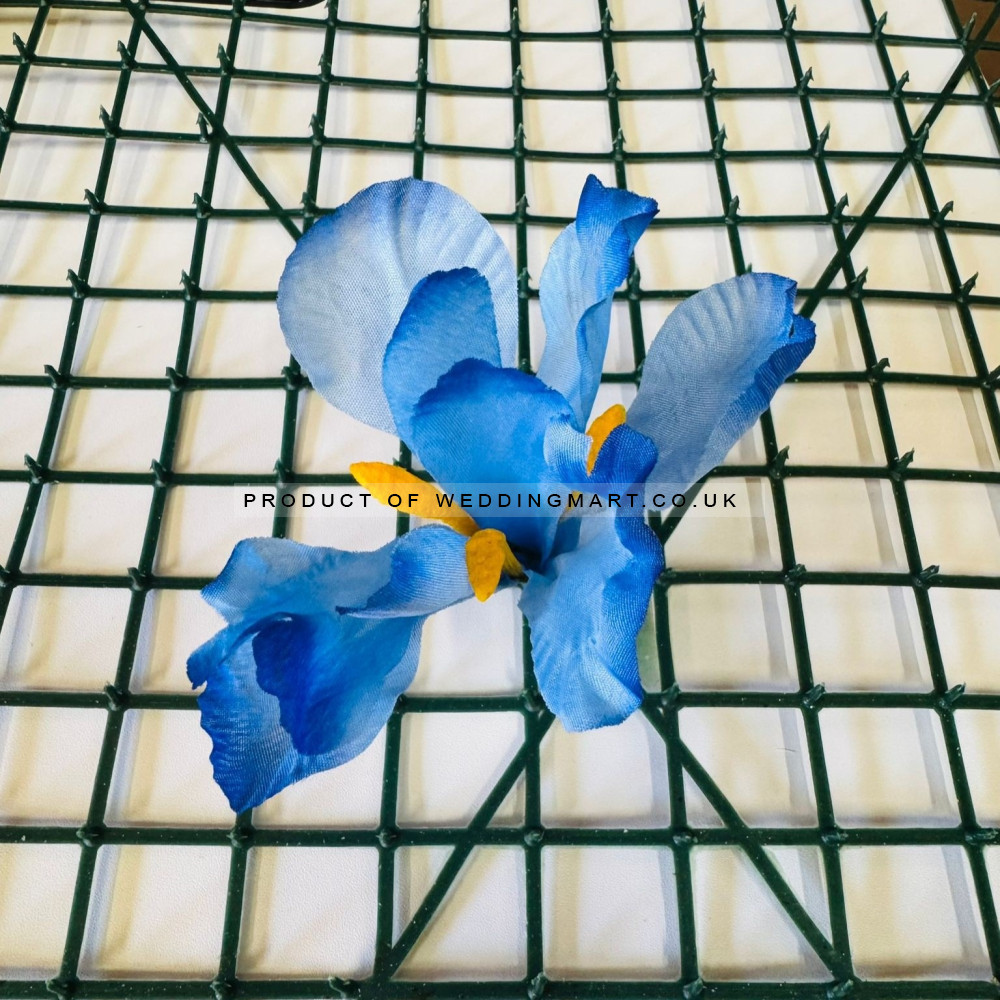Artificial Iris Flower Head  (Pack of 24) - Blue – Wholesale Artificial Orchid Flower Heads for Wedding Decorators | WeddingMart