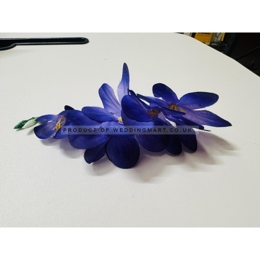 Artificial Delphinium Heads (Pack of 24) - Blue