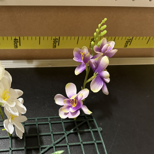 Artificial Delphinium Heads (Pack of 24) - Purple and White – Wholesale Artificial Delphinium Flower Heads for Wedding Decorators | WeddingMart
