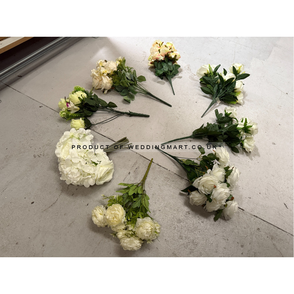 Assorted 8 pcs Artificial Premium Rose Bouquets - CL2513