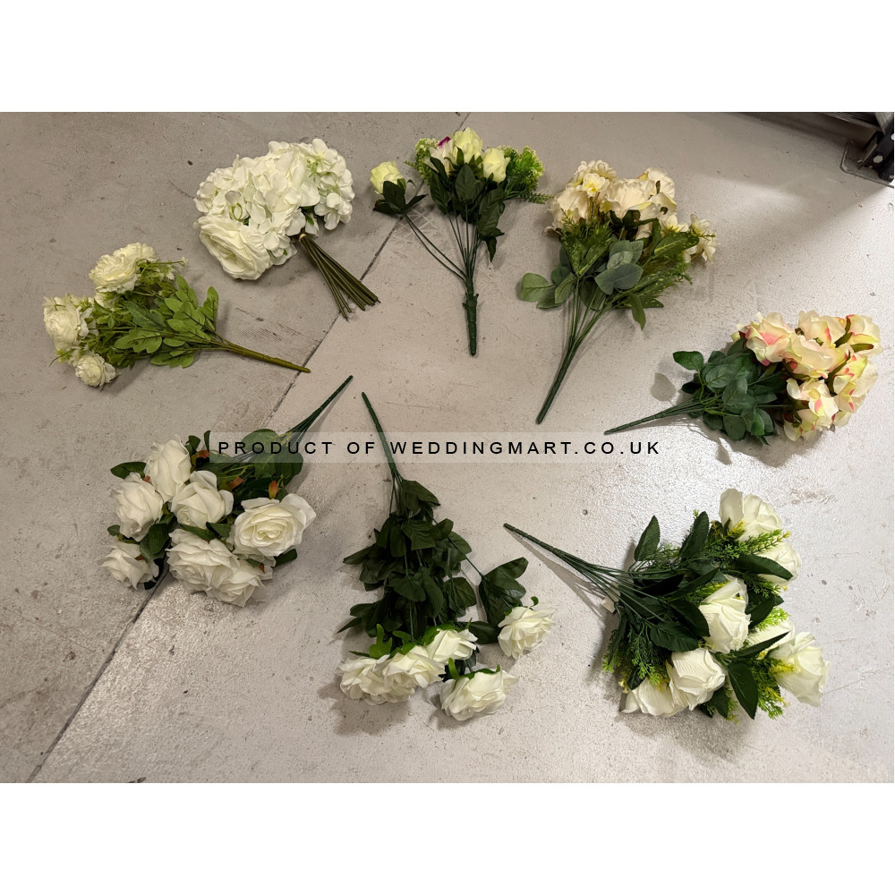 Assorted 8 pcs Artificial Premium Rose Bouquets - CL2513