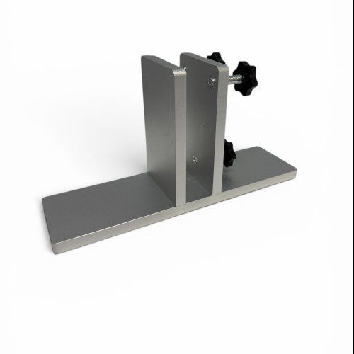 Splitex Pro backdrop panel holder stands holding round top backdrop panel with aluminium base supports