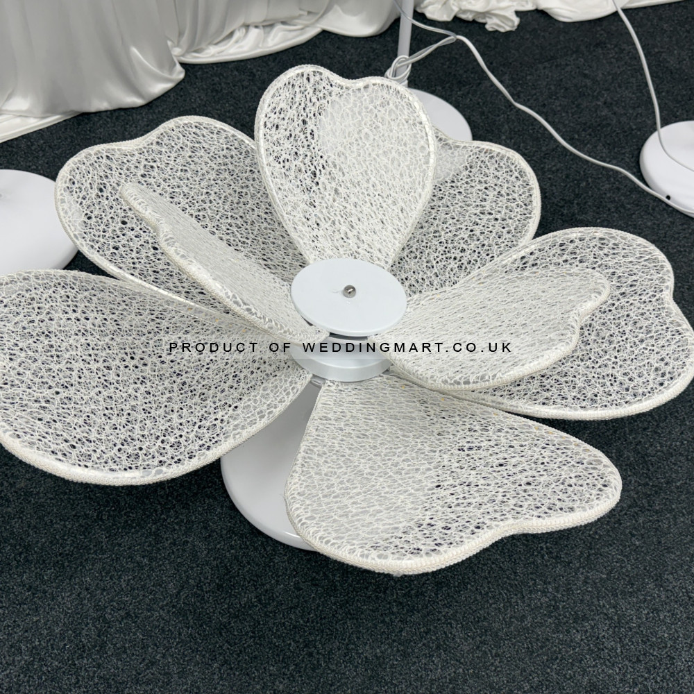 4 piece giant LED illuminated flower lights for wedding backdrop and event decoration