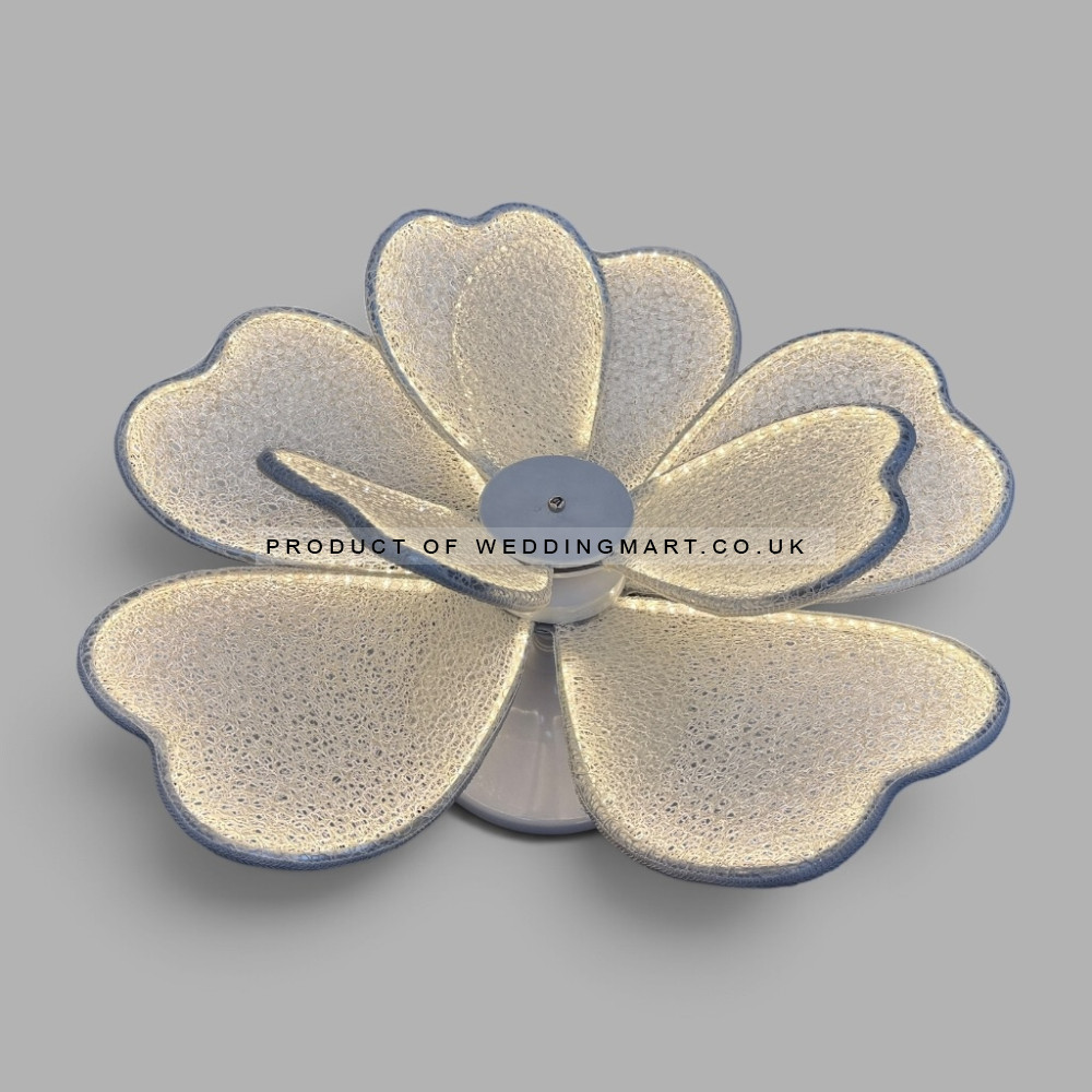4 piece giant LED illuminated flower lights for wedding backdrop and event decoration