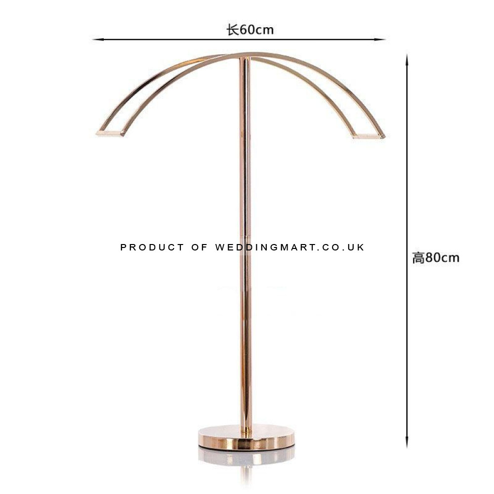80cm Arch Wedding Table Centerpiece Floral Display Holder - Rose Gold