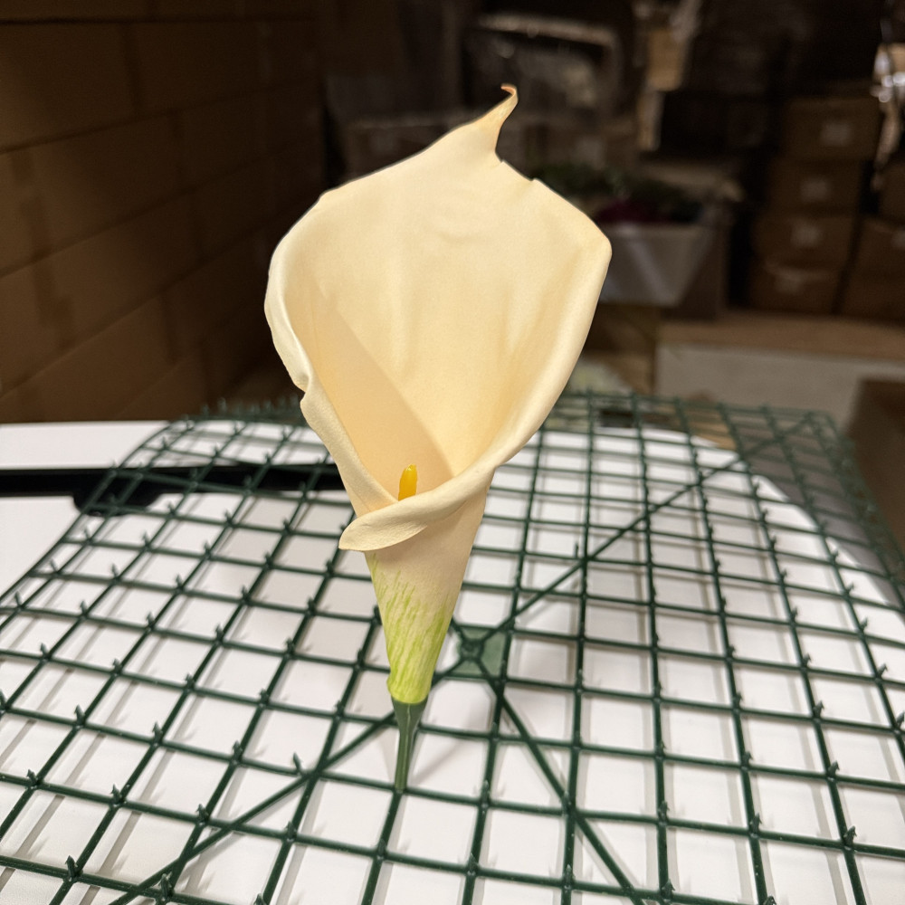 20cm Artificial Calla Lily Flower Heads - PEACH (Pack of 12)