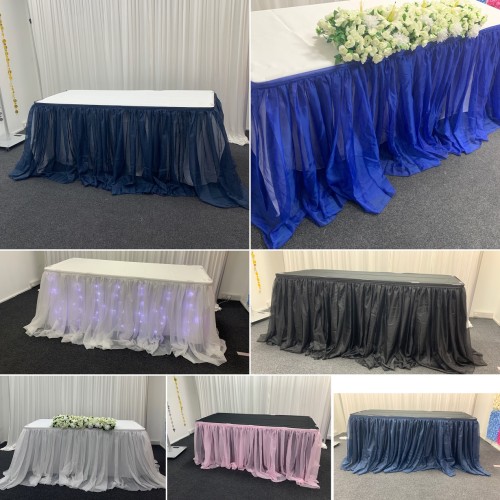 Luxury Voil Table Skirts