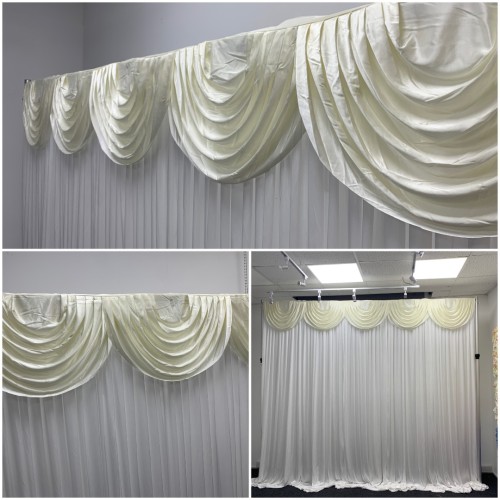 3M Detachable Silk Backdrop Swag - Ivory