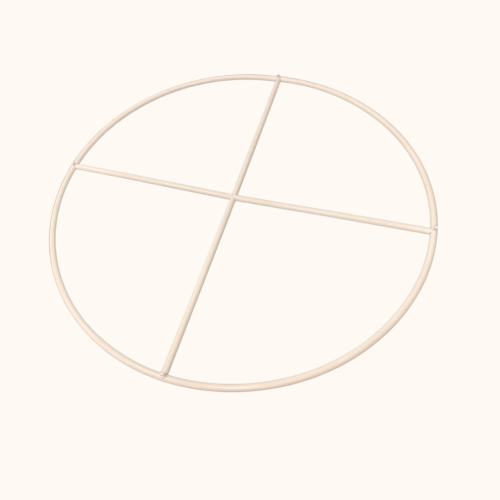 100cm Budget Ceiling Metal Hanging Hoop Frame - White