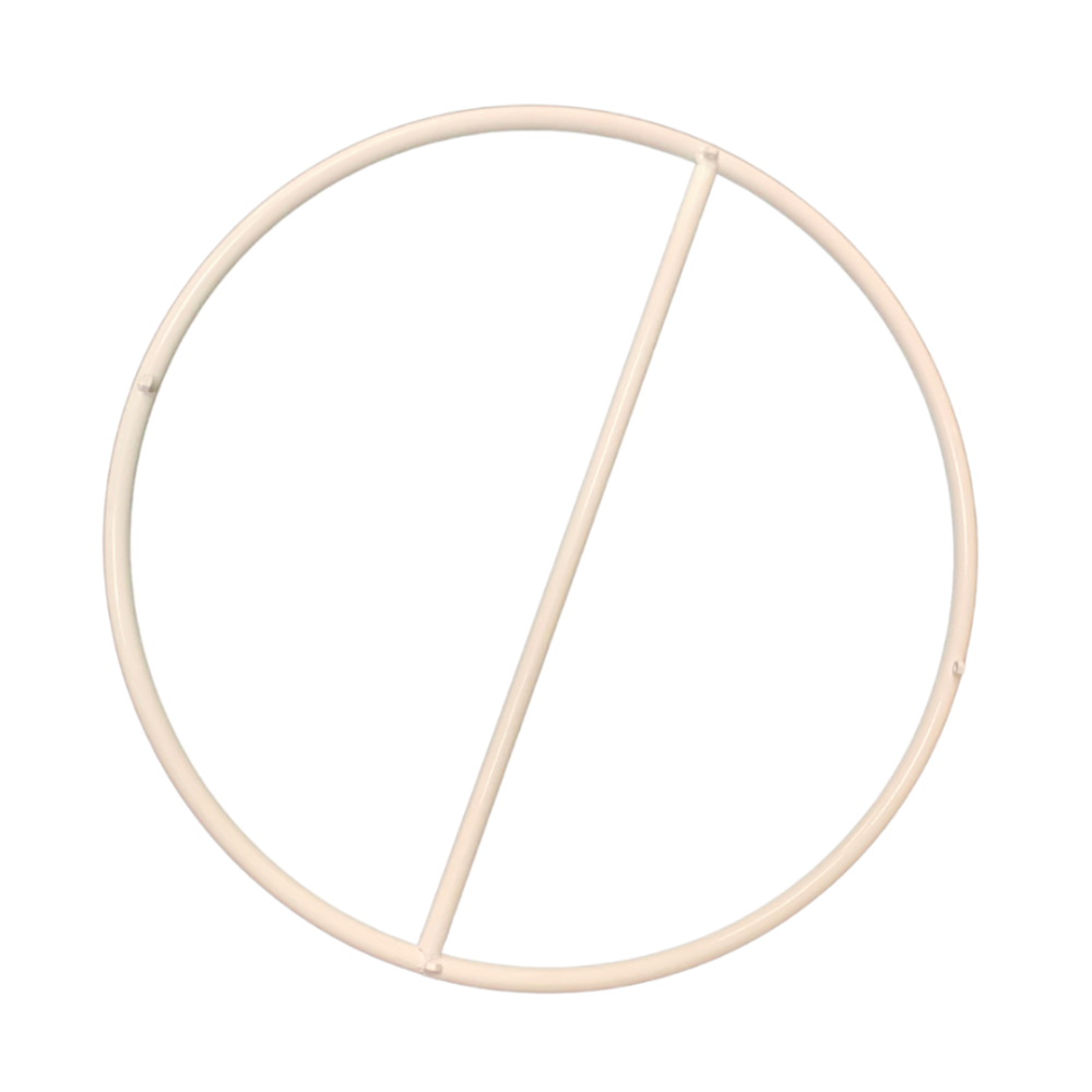 60cm Budget Ceiling Metal Hanging Hoop Frame - White