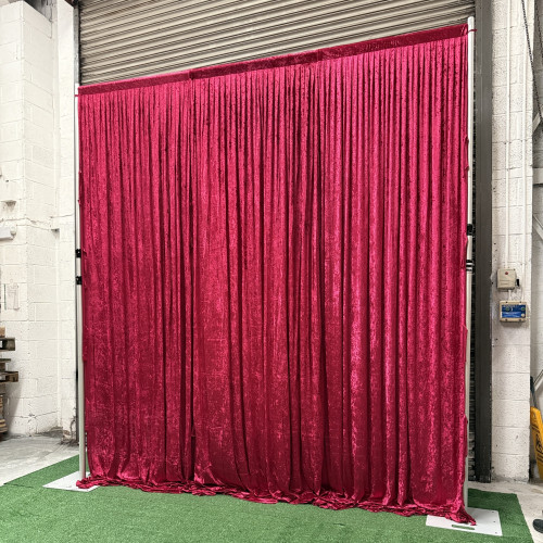 1m (w) x 4m (h) Velvet Backdrop Overlay Panel - Red