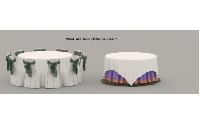 How to Choose a Banqueting Table Cloth - Wedding Table Cloths Size Guide