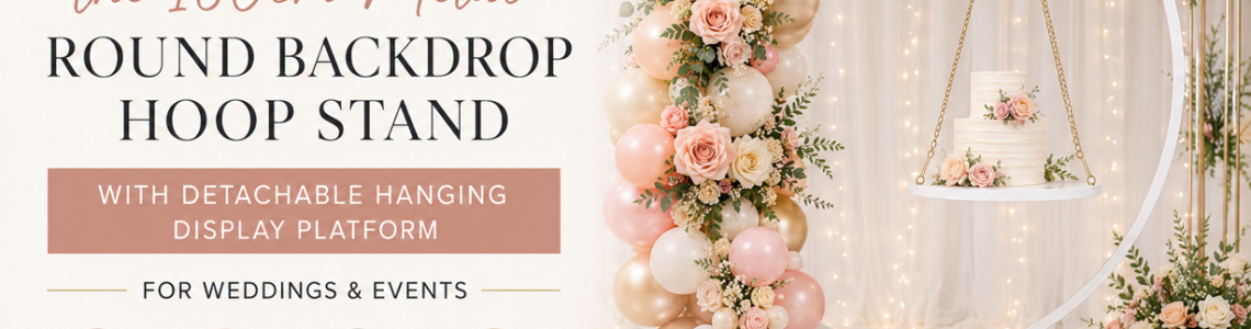 The Ultimate Guide to Decorating the 180cm Metal Round Backdrop Hoop Stand with Detachable Hanging Display Platform for Weddings & Events