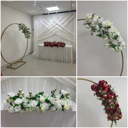 Hoop and Table Floral Arrangements