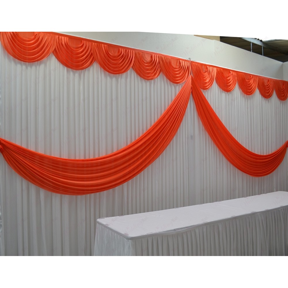 Orange Butterfly Backdrop Curtain