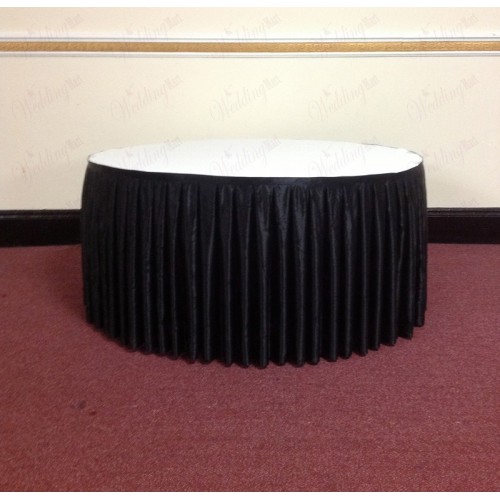 4M Pleated Wedding Cake Table Skirt - Black