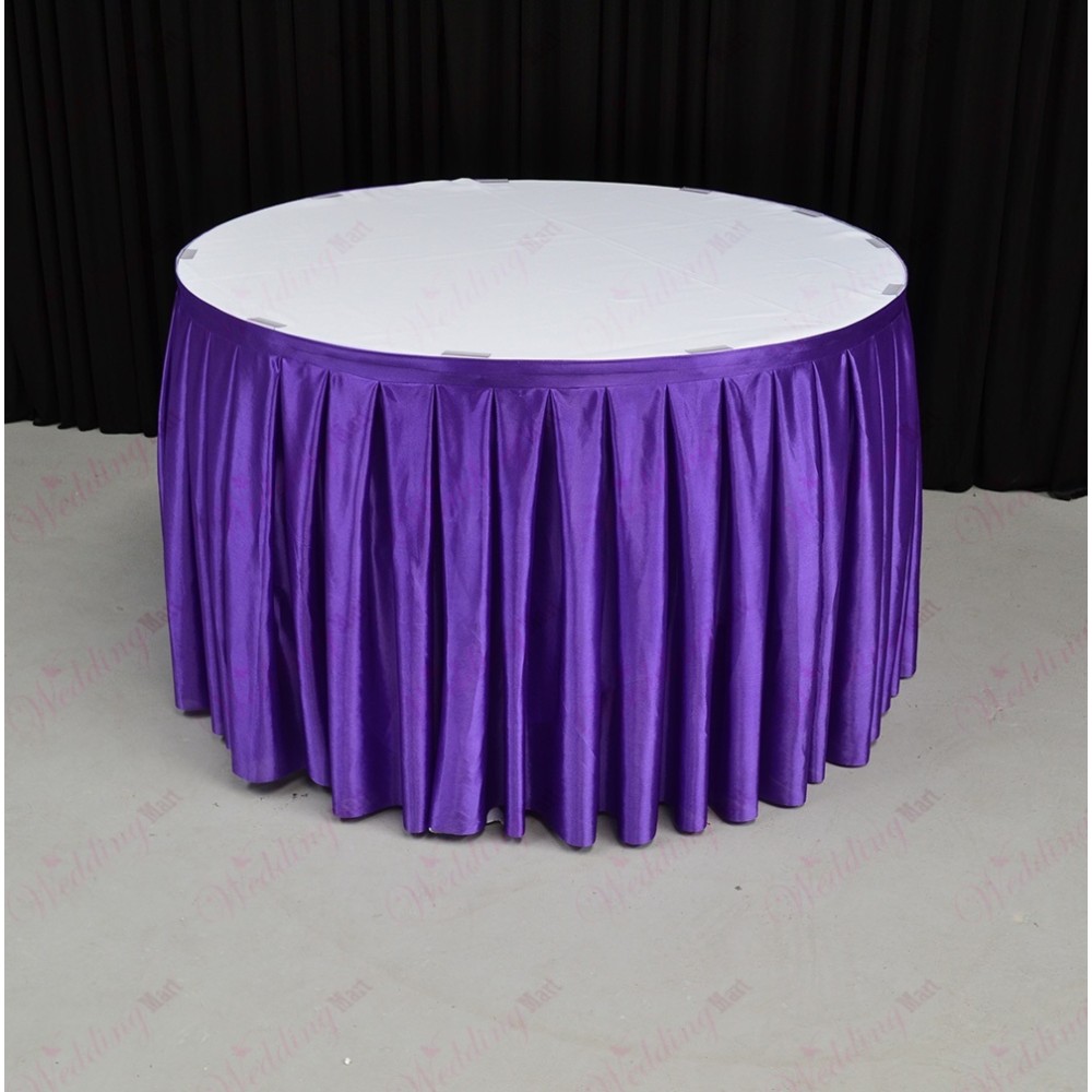 4M Pleated Wedding Cake Table Skirt - Royal Blue
