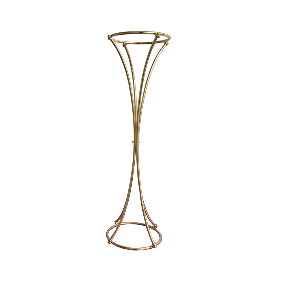 80cm Trumpet Shaped Metal Wedding Centerpiece Flower Stands - GOLD