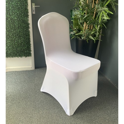 IVORY Premium Spandex Chair Covers - FLAT FRONT